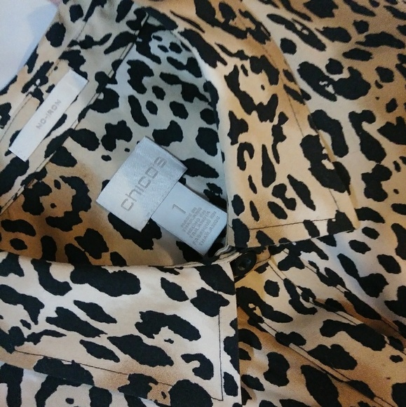 Chico's button up blouse & tie front - Picture 3 of 7